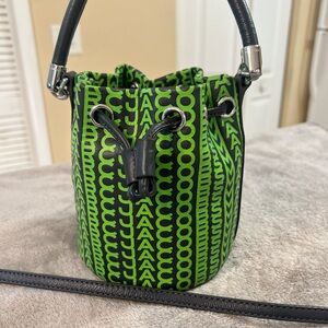 Marc Jacob’s monogram leather mini bucket bag